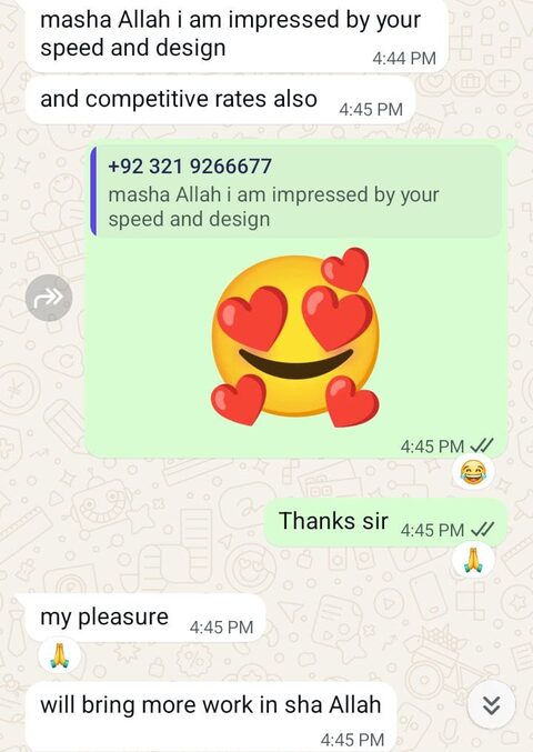 WhatsApp review from a General Client
