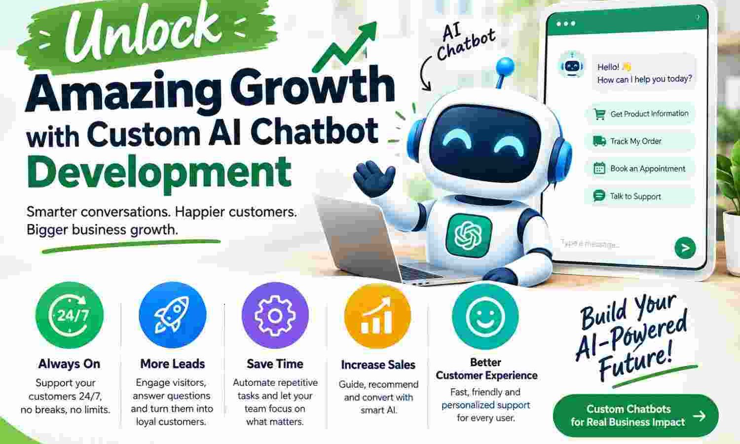 Unlock Amazing Growth with Custom AI Chatbot Development