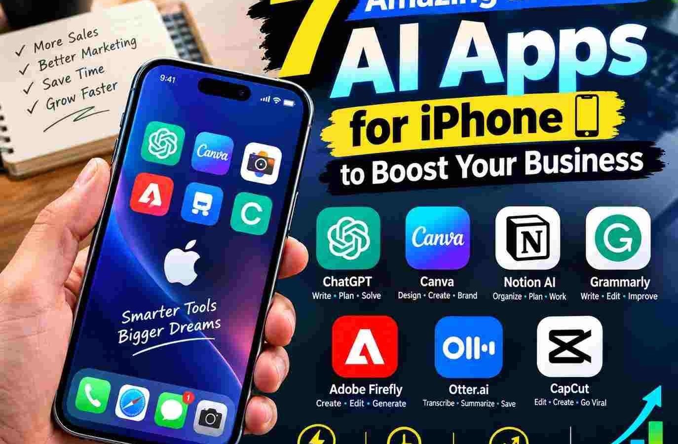 7 Amazing and Best AI Apps for iPhone to Boost Your Business