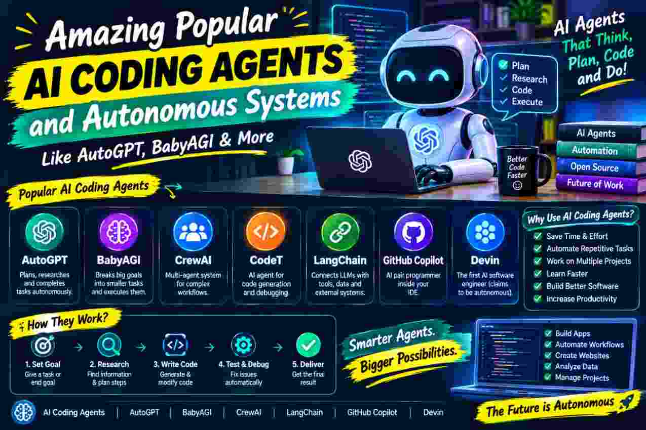 Amazing Popular AI Coding Agents and Autonomous Systems Like AutoGPT BabyAGI