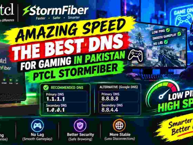 Amazing Speed: The Best DNS for Gaming in Pakistan PTCL StormFiber