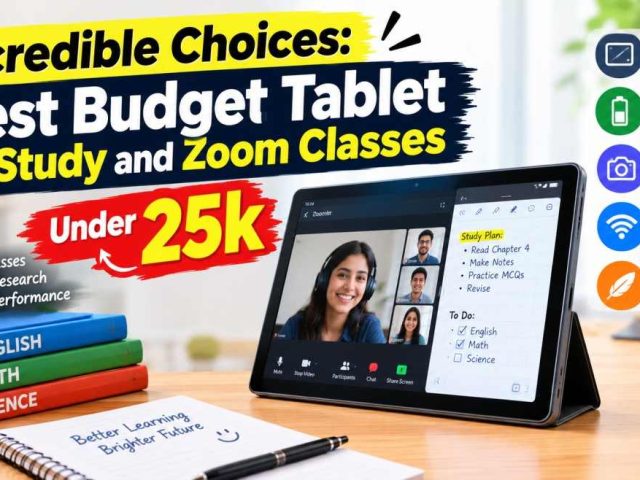 Incredible Choices: Best Budget Tablet for Study and Zoom Classes Under 25k