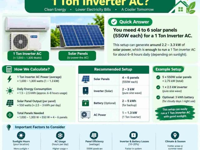 Amazing Savings: How Many Solar Panels Needed for 1 Ton Inverter AC