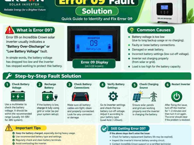 Incredible Crown Solar Inverter Error 09 Fault Solution Guide