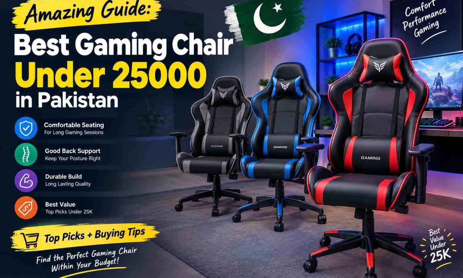 Amazing Guide: Best Gaming Chair Under 25000 in Pakistan