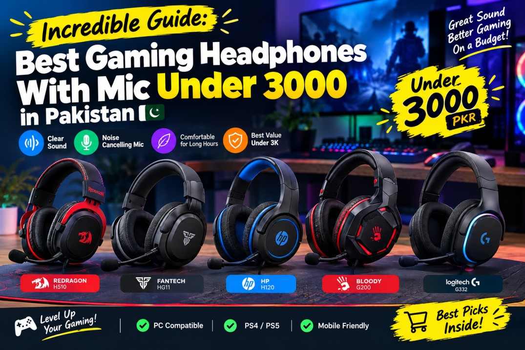 Incredible Guide: Best Gaming Headphones With Mic Under 3000 in Pakistan