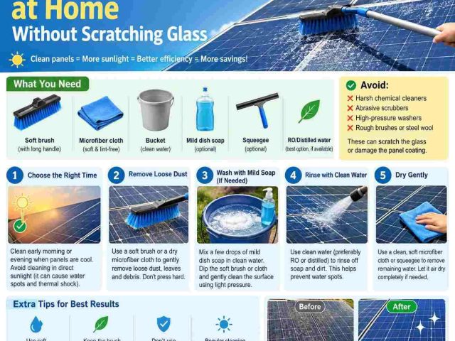 How to Clean Solar Panels at Home Without Scratching Glass: Amazing Guide