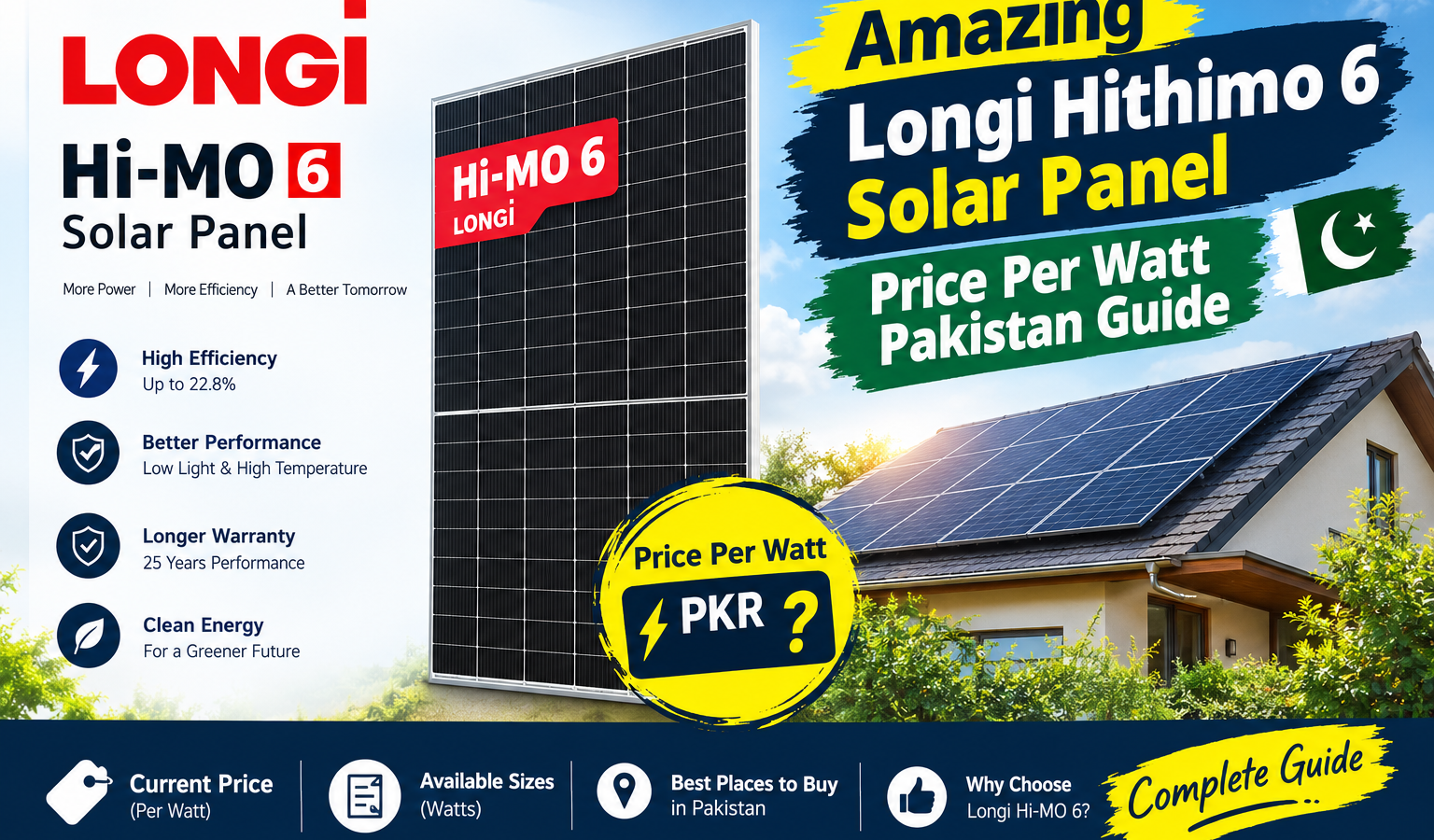 Amazing Longi Hithimo 6 Solar Panel Price Per Watt Pakistan Guide