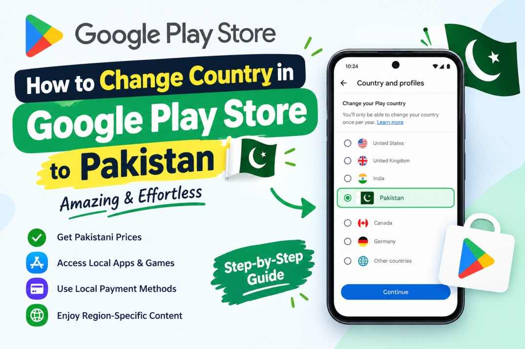 How to Change Country in Google Play Store to Pakistan: Amazing & Effortless