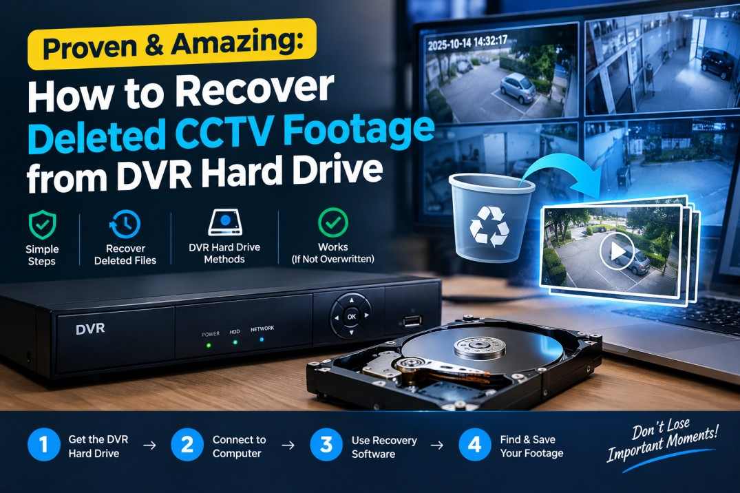 Proven & Amazing: How to Recover Deleted CCTV Footage from DVR Hard Drive